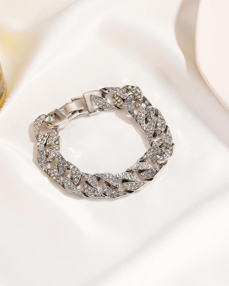 

Studded Chain Bracelet, Silver