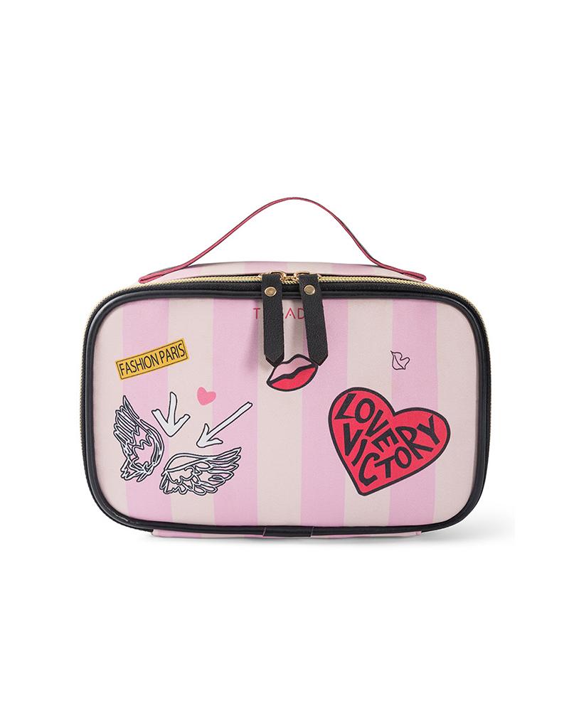 

Heart Letter Print Makeup Travel Storage Bag, Style4