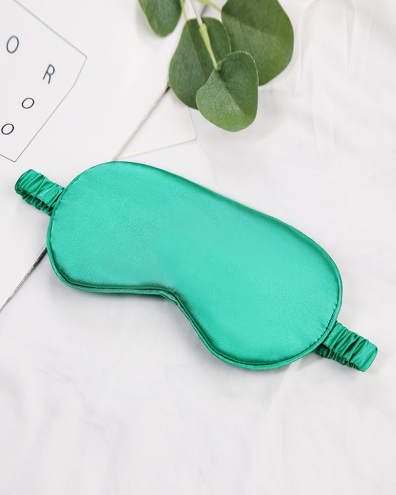 

1PCS Simple Plain Satin Eye Cover, Green