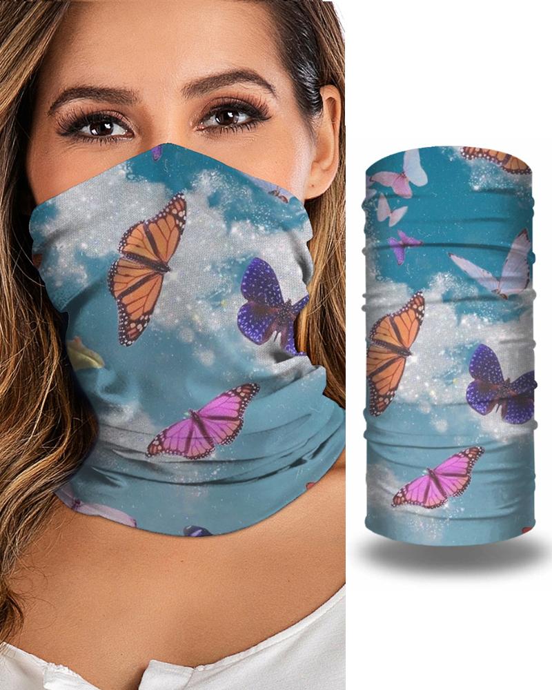 

Print Breathable Face Bandana Magic Scarf Headwrap Balaclava, Light blue