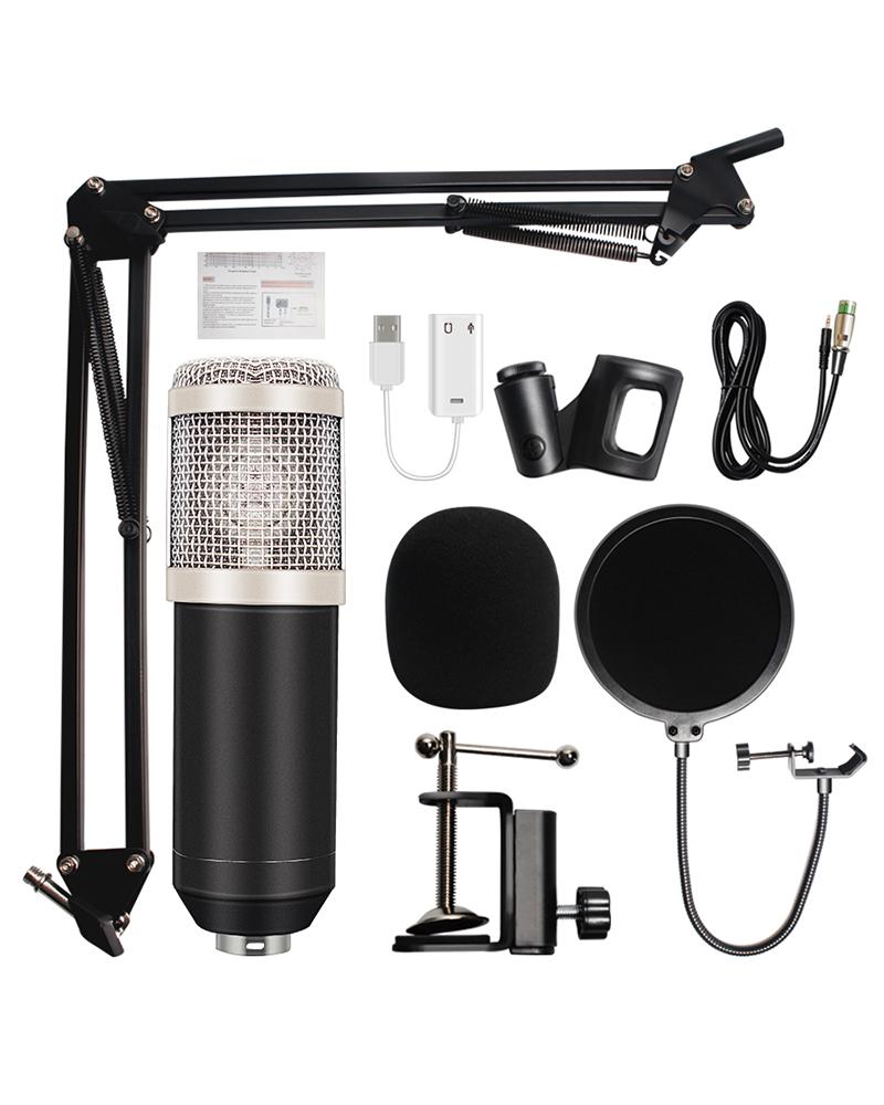 

Microfone Bm 800 Studio Microphone Professional Microfone Bm800 Condenser Sound Recording Microphone, Black