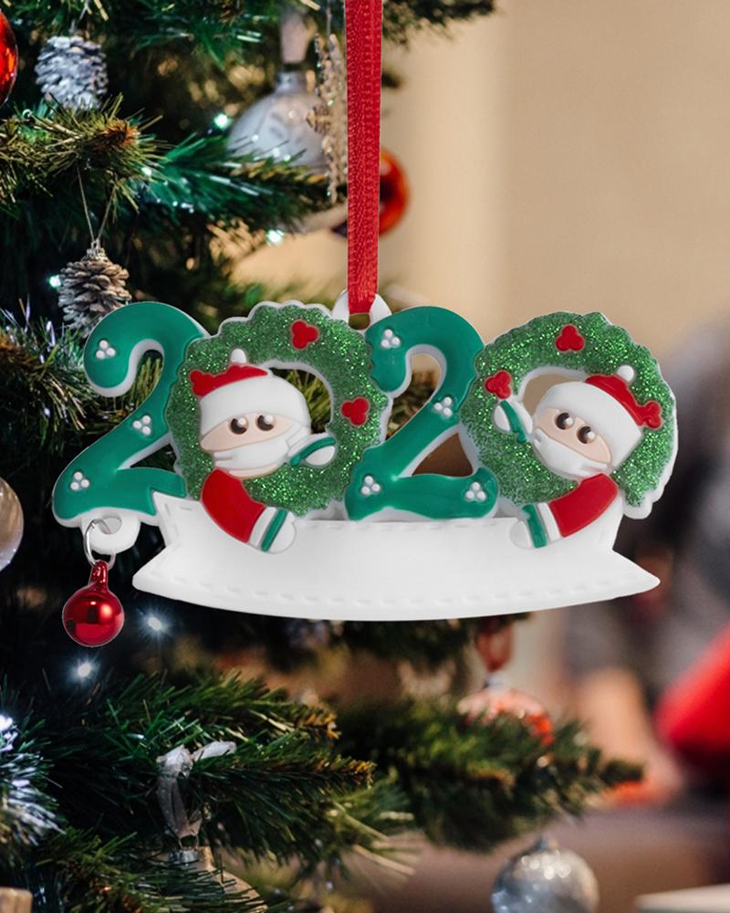 

Christmas Family Member With Face Mask Ornament, Style1