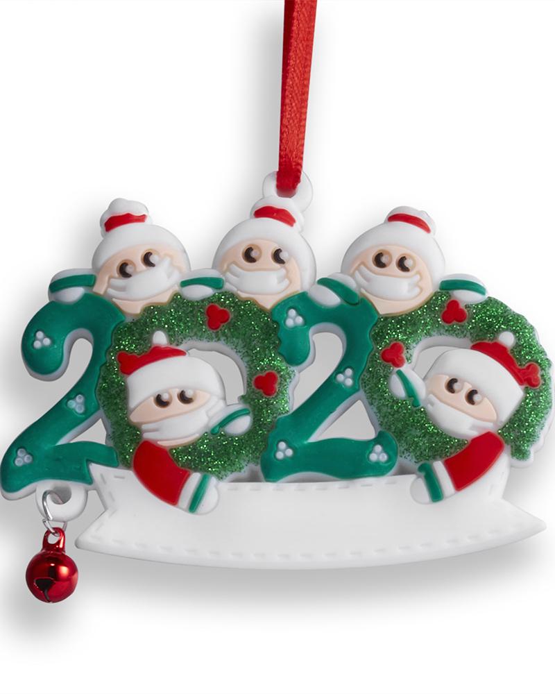 

Christmas Family Member With Face Mask Ornament, Style4