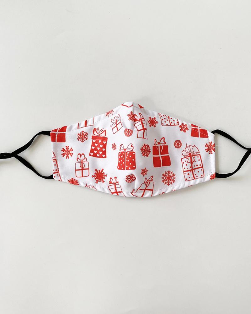 

Christmas Print Valve PM 2.5 Face Mask With Filter For Kids, Style3