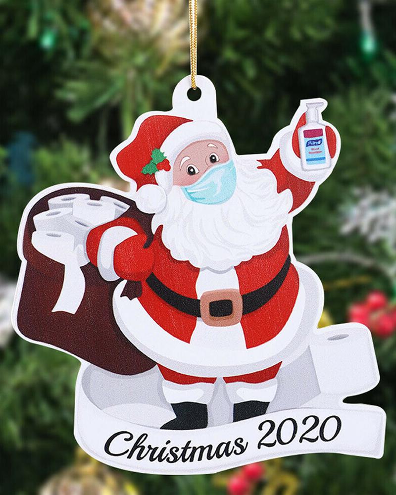 

Christmas Santa Claus With Mask Ornaments, Red