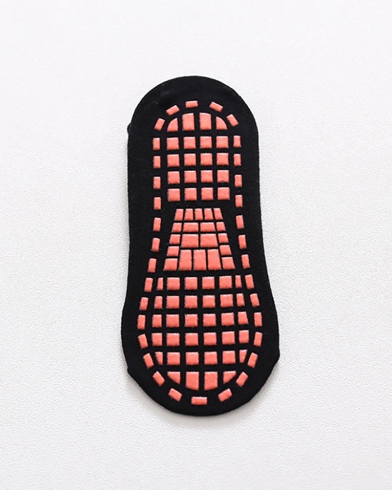 

1Pair Floor Socks Silicone Non Slip Socks, Black