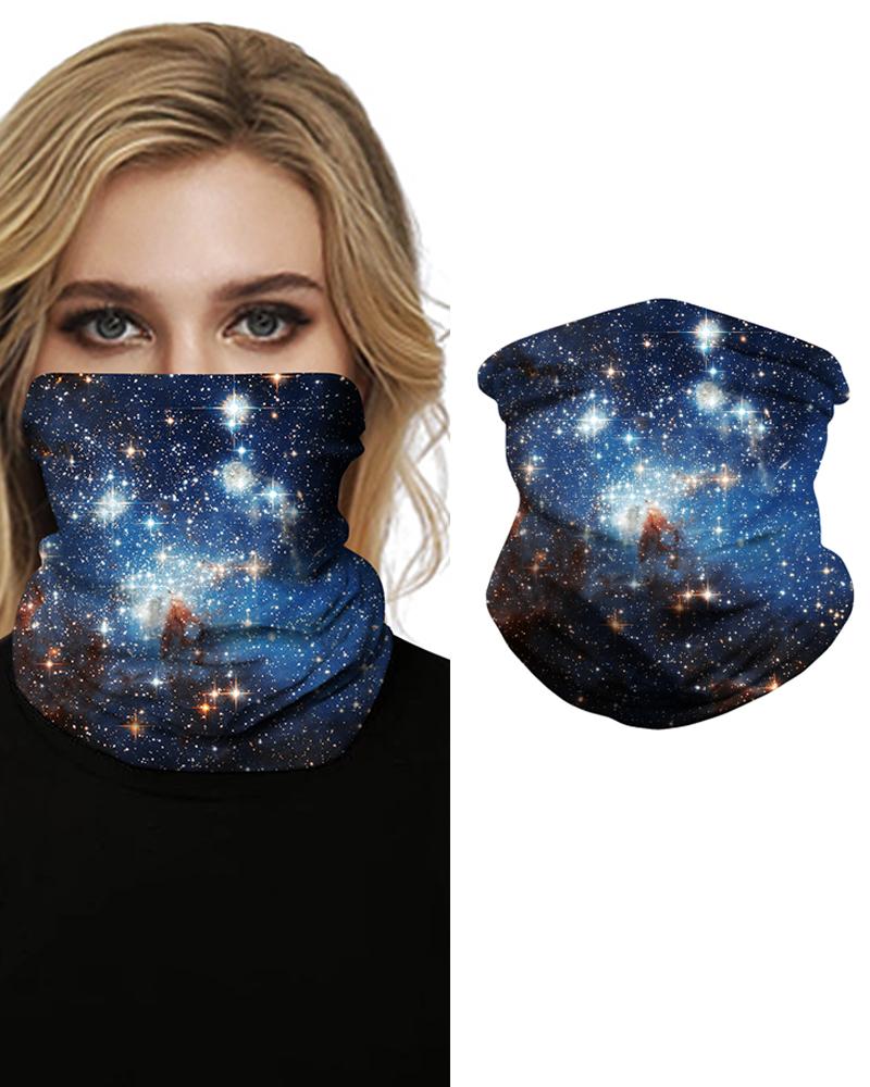 

Sparkle Sky Print Breathable Face Bandana Magic Scarf Headwrap Balaclava, Style5