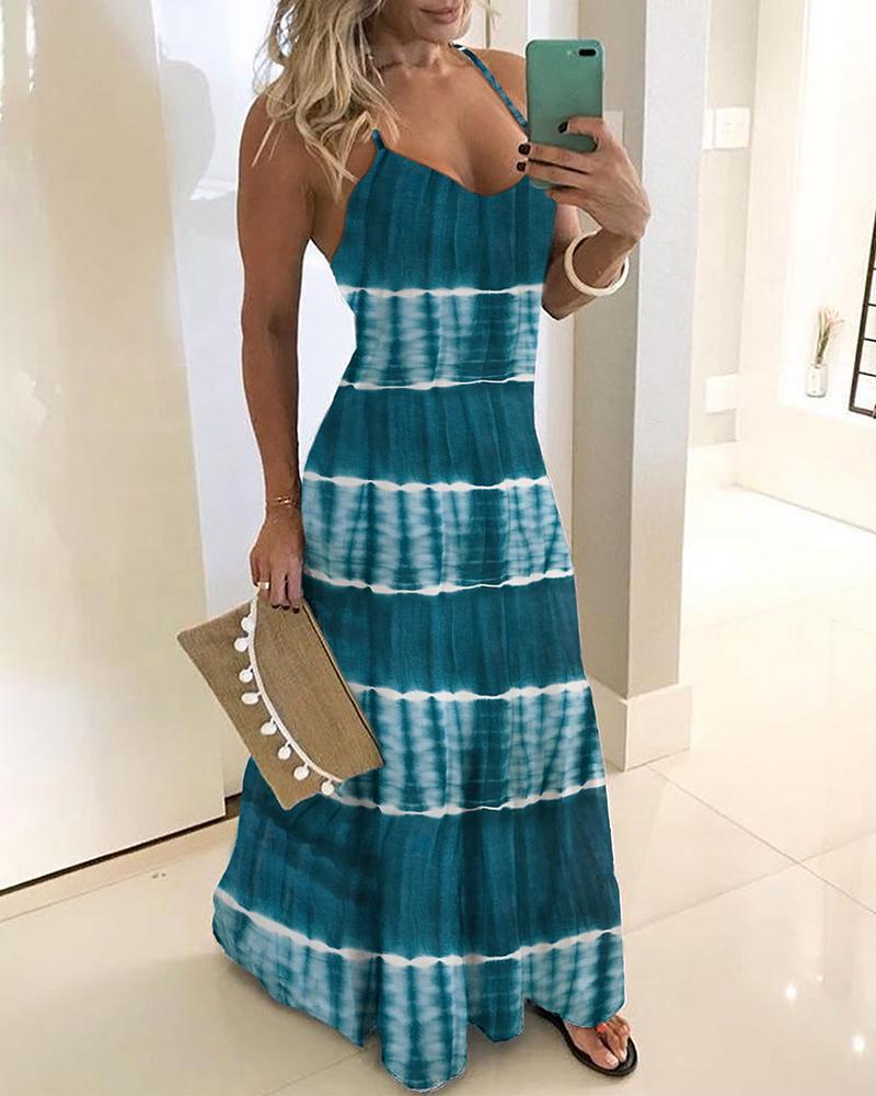 

Tie Dye Print Maxi Dress
