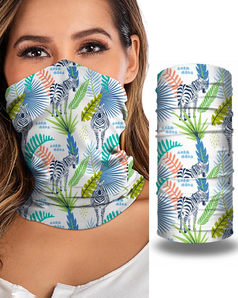 

Print Breathable Face Bandana Magic Scarf Headwrap Balaclava, White