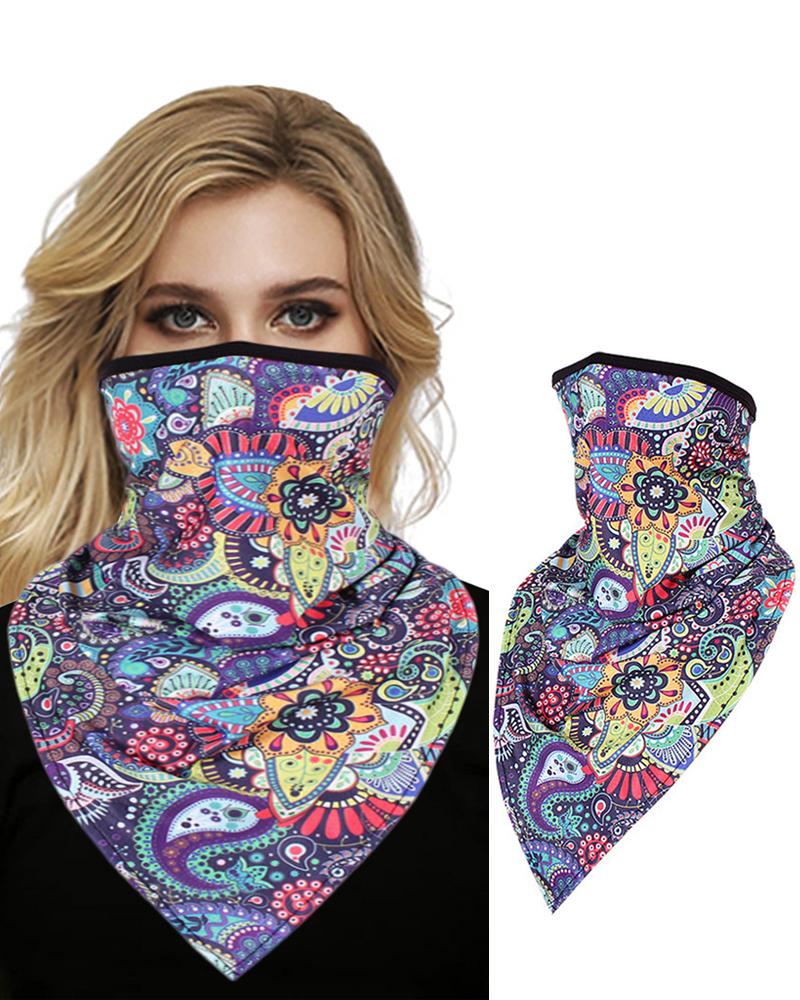 

Colorful Grid Letter Print Breathable Face Cover Windproof Motorcycling Dust Outdoors, Style2