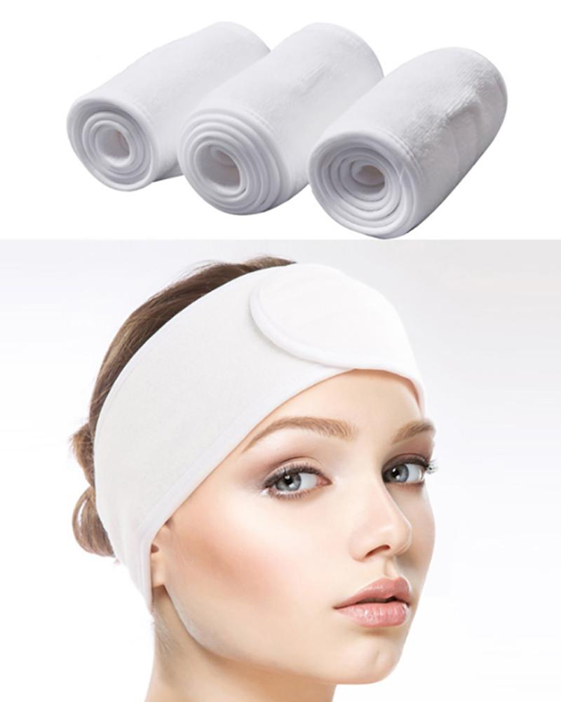 

Velcro Shower Headband, White