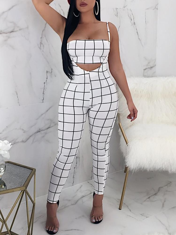 

Plaid Cropped Tube Top& Suspender Pant Sets