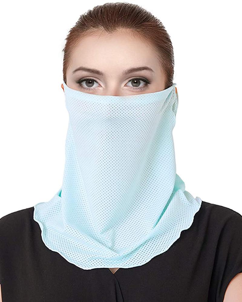 

Ice Silk Breathable Ear Loop Face Cover Windproof Outdoors, Light blue