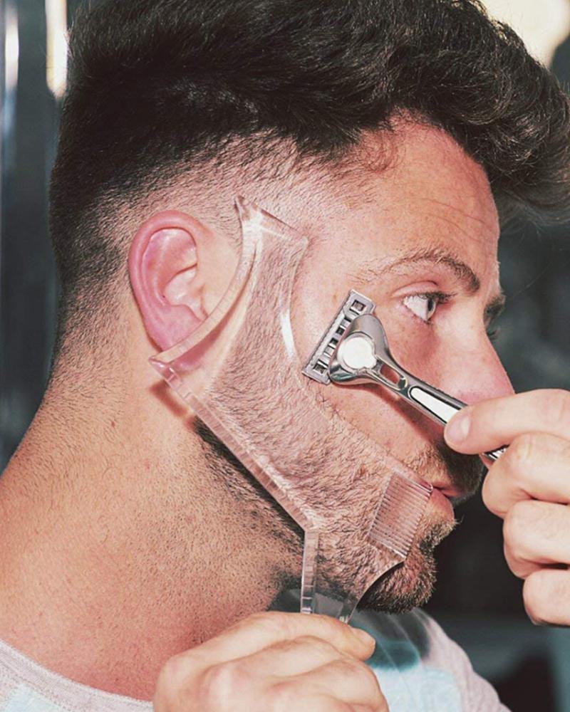 

Beard Styling Template Comb Beauty Tool for Trimming, White